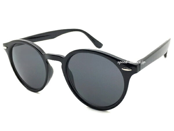 CLASSIC ROUND BOSTON SUNGLASS（クラシックラウンドボストンサングラス）BLACK × SMOKE ブラックスモーク黒縁くろぶちめがね伊達眼鏡ダテメガネ度なしアイウェア丸セルフレーム紫外線対策ユニセックスレデイースメンズ流行トレンド定番