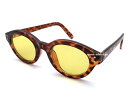 強化 BOSTON SUNGLASS(強化ボストンサングラス)べっ甲 × LIGHT YELLOW デミ鼈甲べっこうセルフレームカラーレンズライトイエロー伊達眼...