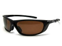 POLARIZED SPORT SUNGLASS（偏光スポーツサングラス）艶消しBLACK × 偏光BROWN マットブラック茶ブラウン偏光レンズメガネ眼鏡めがねアウトドア海ドライブ自転車運転ゴルフ釣りフィッシングマラソンジョギング 1