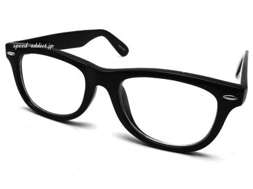 強化 WELLINGTON SUNGLASS(強化ウェリントンサングラス)BLACK × CLEAR 黒縁黒ぶちフレームバイカーシェードbikershade伊達メガネ伊達眼鏡伊達めがねダテメガネだてめがね定番トレンド流行uvメンズレディース