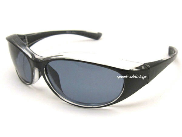 【楽天1位獲得】BIKER SHADE WIND GUARD（バイカーシェードウインドガード）BLACK/CLEAR × 偏光SMOKE 偏光レンズ定番…