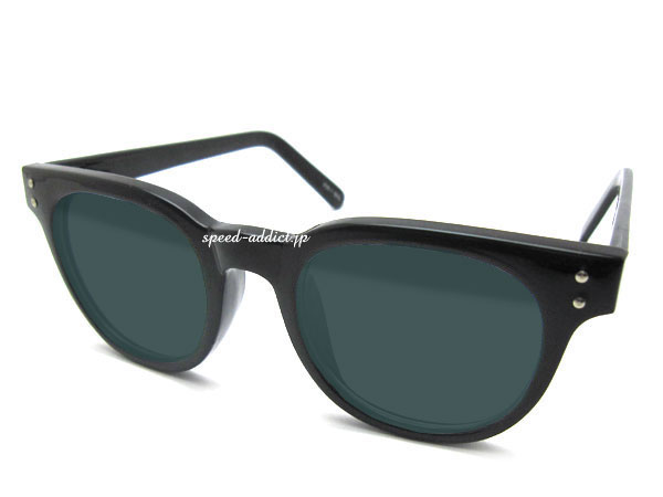 CLASSIC BOSTON SUNGLASS（クラシックボストンサングラス）BLACK × SMOKE 黒縁ぶちフレームボスリントンレトロクラシカルトラッド定番フレームシェイプトレンド流行uvカット男女兼用メンズレディースカジュアル