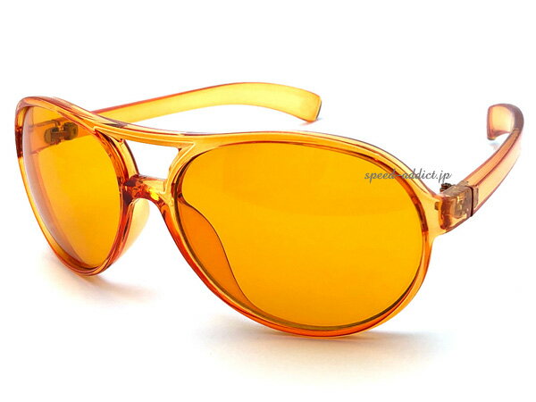 楽天SPEED ADDICT 楽天市場店セルフレーム SEMI AUTO TEARDROP SUNGLASS（セルフレームセミオートティアドロップサングラス）ORANGE CLEAR × LIGHT ORANGE オレンジクリアカラーレンズナスオート芸能人着用モデルビューティフルライフリゾートアイウェアユニセックス