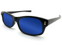 STRAIGHT TEMPLE BIKER SHADE（ストレートテンプルバイカーシェード）艶消しBLACK × BLUE MIRROR マットブラックブルーミラーレンズ青色sunglassesサングラスゴーグル釣りフィッシングドライブスポーツマラソンジョギングゴルフuvカット