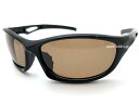 POLARIZED BIKER SHADE SPORT SUNGLASS（偏光バイカーシェードスポーツサングラス）BLACK × 偏光BROWN 黒ブラックブラウンメガネ眼鏡めがねツーリングアウトドア海ドライブ自転車運転ゴルフ釣りマラソンジョギング登山モーターサイクル