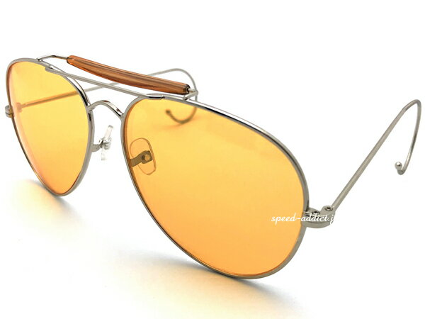 【SALE!!6/12(水)10時まで】U.S. AIR FORCE PILOT TEARDROP SUNGLASS（USエアフォースパイロットティアドロップサングラス）YELLOW 縄手ケーブルテンプルワイヤーアビエーターサングラスツーブリッジツーポイント軍用軍物rothcoロスコトップガンgun gunトムクルーズ