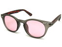 MAT OLD BOSTON SUNGLASS（マットオールドボストンサングラス）CLEAR GRAY/べっ甲 × LIGHT PINK つや艶消しボスリントンフレームデミ鼈甲べっこうフレームクリアグレーカラーピンクレンズメガネ眼鏡めがね花粉症