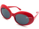 70's DESIGN OVAL SUNGLASS（70sデザインオーバルサングラス）RED × SMOKE 赤nirvanaニルヴァーナニルバーナカートコバーンオルタナティブグランジファッション夏フェスロックフェスラウンドフレームビッグフレームハリウッド平本蓮