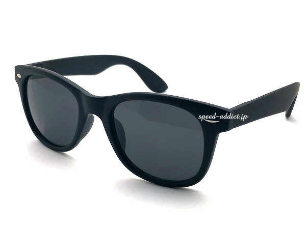 楽天SPEED ADDICT 楽天市場店OLD WELLINGTON SUNGLASS（オールドウェリントンサングラス）艶消しBLACK × SMOKE マットブラック黒縁セルフレームスモーク伊達眼鏡トレンドストリート系スケート軽量アウトドア釣りランニング運転男女兼用uvカットジャパンフィット