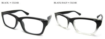 SQUARE WELLINGTON SUNGLASS（スクエアウエリントンサングラス）BLACK HALF × CLEAR ブラックハーフ黒縁黒ぶちフレーム伊達メガネ伊達眼鏡伊達めがねダテメガネだてめがね四角シェイプグラデーションビタ男トレンド