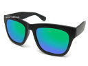 楽天SPEED ADDICT 楽天市場店HARD CORE WELLINGTON SUNGLASS（ハードコアウェリントンサングラス）艶消しBLACK × BLUE MIRROR マットブラックブルーミラーレンズ青色人気サーフ系アメカジスケーターヒップホップhiphopトレンド流行メガネ眼鏡