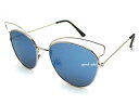【SALE!!8/31(日)10時まで】2CURVE BROW FOX SUNGLASS(2カーブブロウフォックスサングラス)SILVER × BLUE MIR...