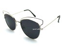 【SALE!!8/31(日)10時まで】2CURVE BROW FOX SUNGLASS(2カーブブロウフォックスサングラス)SILVER × SMOKE ス...