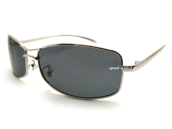 POLARIZED METAL NARROW SUNGLASS（偏光メタルナローサングラス）SILVER × 偏光SMOKE シルバー銀色スモークレンズ伊達メガネ伊達眼鏡伊達めがねダテメガネだてめがねuvカット紫外線カットアイウェア花粉症防塵防風