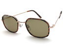 SOFT SQUARE METAL SUNGLASS（ソフトスクエアメタルサングラス）べっ甲 × LIGHT BROWN デミ鼈甲べっこうフレームクリアブラウンレンズ茶スクエアシェイプフレームレトロクラシカルトラッド伊達眼鏡メガネめがね