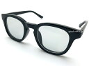 KEYHOLE BRIDGE WELLINGTON SUNGLASS（キーホールブリッジウェリントンサングラス）BLACK × LIGHT SMOKE ブラックライトスモークボスリントン伊達眼鏡ダテメガネ黒縁めがねクラシックハイストリートファッション日常使い男女兼用シンプル