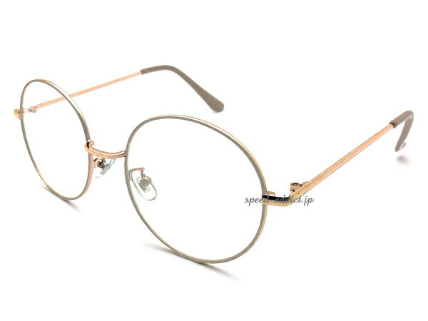 七宝焼き 丸眼鏡 SUNGLASS（七宝焼きラウンドサングラス）GOLD/BEIGE × CLEAR