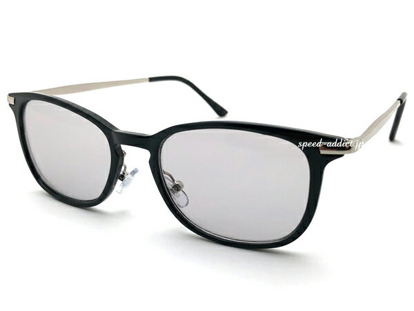 楽天SPEED ADDICT 楽天市場店KEYHOLE BRIDGE SQUARE WELLINGTON SUNGLASS（キーホールブリッジスクエアウェリントンサングラス）BLACK/SILVER × LIGHT SMOKE ブラックシルバーライトスモークカラーレンズコンビネーション度なしクラシックトレンド日焼け対策男女兼用