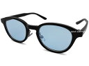 BOSLLINGTON SUNGLASS for JAPANESE（ボスリントンサングラスforジャパニーズ）BLACK × LIGHT BLUE 黒ぶちメガネライトブルーライトカラーウェリントン型ボストン型丸みレトロ伊達アイウェアuvケアアウトドア日常使いメンズレディース