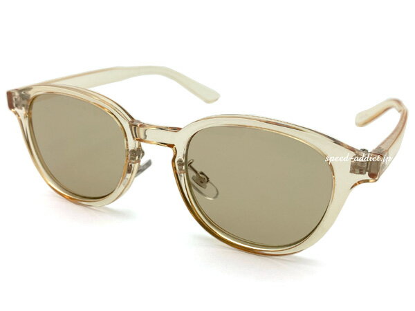 BOSLLINGTON SUNGLASS for JAPANESE（ボスリントンサングラスforジャパニーズ）CLEAR LIGHT BROWN × LIGHT BROWN クリアライトブラウンライトカラーウェリントンボストンラウンド型アイウェアレトロカジュアル個性的日避けユニセックス