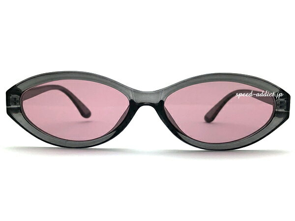 SOFT FOX NARROW SUNGLASS（ソフトフォックスナローサングラス）CLEAR SMOKE × PURPLE クリアスモークパープル伊達眼鏡度なしキャッツアイキャットアイシェイプクラシックスタイルアバンギャルドファッション紫外線日焼け対策ドライブ