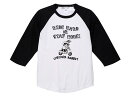 CHECKER RABBIT Raglan 3/4 Sleeves T-shirt（チェッカーラビットラグラン3/4スリーブTシャツ）WHITE × BLACK 七分袖切替長袖ロンtee富士重工業ラビットスクータージュニアハイスーパーフローマイナーツーリングs301s601s101s201s211s82