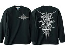 POTS DESIGN PINSTRIPE L/S T-shirt（ポッツデザインピンストライプロングスリーブTシャツ）BLACK 長袖ロンthot rodホットロッドkustom..