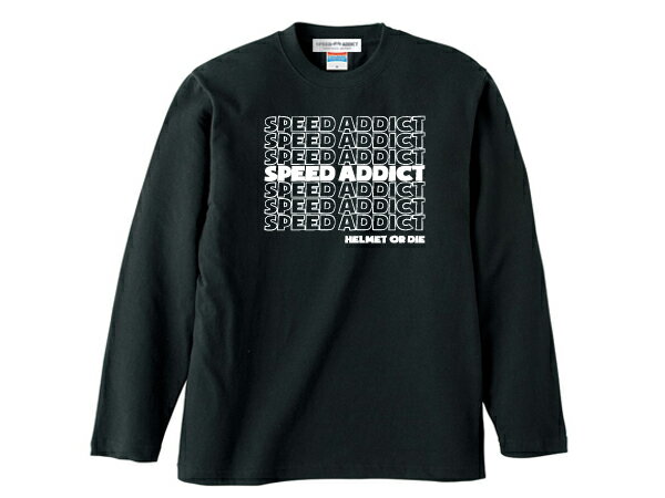 SPEED ADDICT… L/S T-shirt（スピードアディクトロングスリーブTシャツ）BLACK 長袖tシャツロンteett coocean beetleオーシャンビートル500-tx2500tx2ptrlacmtxshorty4strモモデザインmchalマックホールapolloアポロアメカジ古着60s70s