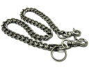 真鍮無垢（鋳物）DOUBLE CLIP WALLET CHAIN 喜平 カット面（BRASSブラス無垢イモノダブルクリップウォレットチェーンキヘイカット面）ニッケルシルバー艶消し 銀マットシルバーナスカン付きメンズ長財布サイフ短財布ショートウォレット