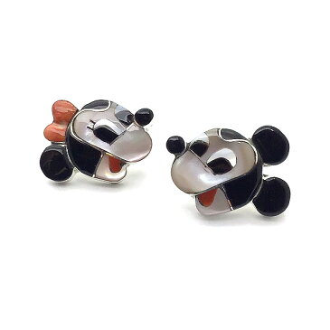 Paula Leekity Pierce Mickey Mouse and Minnie Mouse（ポーラ リーキティ ピアス ミッキーマウス＆ミニーマウス） indian jewelryイヤリングスタッドピアスマルチインレイ技法フェイス顔waltdisneyウォルトディズニーミニーちゃんズニ族