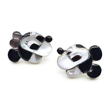 Paula Leekity Pierce Mickey Mouse and Minnie Mouse（ポーラ リーキティ ピアス ミッキーマウス＆ミニーマウス） indian jewelryスタッドピアスイヤリングフェイス顔waltdisneyディズニーミニーちゃん白黒モノクロームレトロズニ族zuni