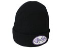 KNIT CAP（ニットキャップ）CHECKER FLAGS PURPLE パープル紫アメカジストリートカジュアルバイカーズファッションバイクウェアライディングウェアバイクファッションバイクアパレルメンズレディースチェッカーフラッグワッペン帽子刺繍