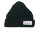 KNIT CAP（ニットキャップ）GUARANTEE BLACK ブラック 黒 ニット帽 ギャランティチケット ワッチキャップ 自動二輪 オートバイ ハーレーダビッドソン アメ車 アメリカン モーターサイクル エンデューロ bmw アメカジ 古着 オープンカー