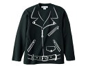 ショット 洋服 メンズ だまし絵 W RIDERS L/S T-shirt（騙し絵トロンプルイユ（trompe-l'oei）ダブルライダースロングスリーブTシャツ）BLACK 黒ジャケットw riders jacketsjkt本革ジャン皮schottショットvansonバンソンlewis leathersルイスレザーbatesベイツ