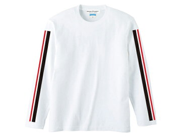 60's RACING STRIPE L/S T-shirt（60sレーシングストライプロングスリーブTシャツ）WHITE 長袖ロンtbell helmetベルヘルメットbucoブコ袖プリントレーサーダートレースvmxモトクロスオフロードバイクエンデューロトレールスクランブラー