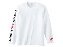 袖SPEED ADDICT L/S T-shirt（袖スピードアディクトロングスリーブTシャツ）WHITE 長袖プリントロンteechecker flagチェッカーフラッグ英車英国車トライアンフbsanortonbmwmoto guzzimv agustapiaggiorockersカフェレーサーvmxモトクロス