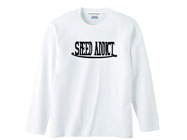 SPEED ADDICT KUSTOM LOGO L/S T-shirt（スピードアディクトカスタムロゴロングスリーブTシャツ）WHITE 長袖ロンthot rodホットロッドv..