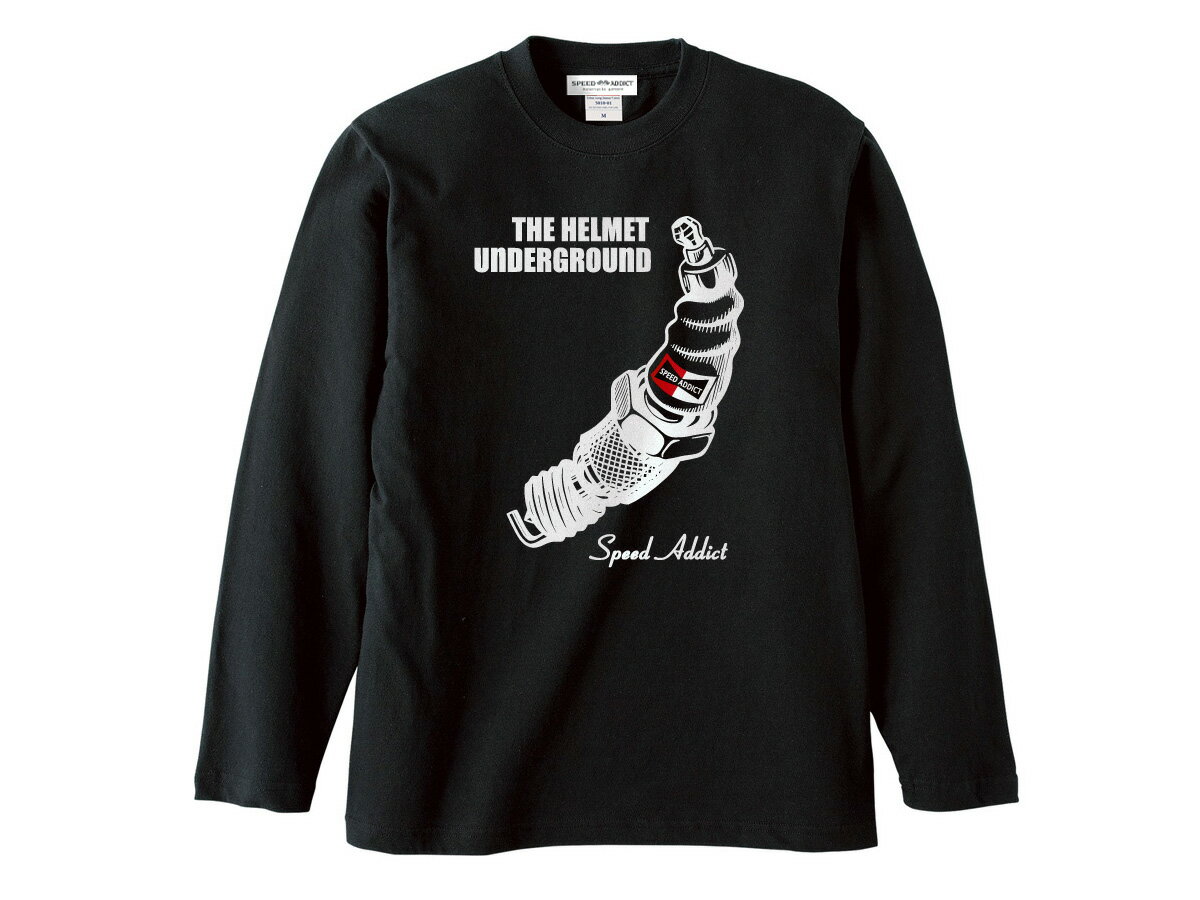 THE HELMET UNDERGROUND L/S T-shirt（ヘルメットアンダーグラウンドロングスリーブTシャツ）BLACK 黒ブラック長袖teeロンtヴェルベットアンダーグラウンド＆ニコvelvet underground nicodensoデンソーイリジウムタフchampion spark plug