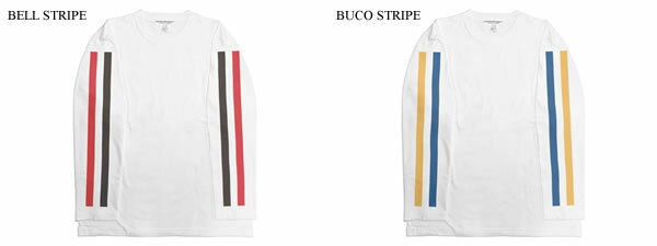 60's RACING STRIPE L/S T-shirt（60sレーシングストライプロングスリーブTシャツ）BUCO STRIPE ロンt袖プリントビンテージヘルメットスモールブコベビーブコエクストラブコスマイルブコレーサーダートレースモトクロスオフロードバイク 2