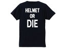 HELMET OR DIE POCKET T-shirt BACK PRINT（ヘルメットorダイポケットTシャツバックプリント）BLACK 黒ブラックポケteebellベル500-tx500txbucoブコshoeiショウエイaraiアライsimpsonシンプソンagvmchal装飾用スモールジェットヘルメット