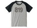 819 Raglan T-shirt（819ラグランTシャツ）GRAY × BLACK ツインカムソフテイルスポーツスター8831200アメリカンバイクCHECKERFLAGSチェッカーフラッグダートトラッカーオフロード車オフ車トレールスクランブラー