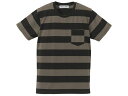 PRISONER BORDER POCKET T-shirt（プリズナーボーダーポケットTシャツ）BLACK × CHARCOAL ブラック黒色チャコールグレー半袖古着アメカジ縞しましまプリズン囚人服カートコバーングランジパンクバンドモーターサイクル横縞模様ドライブ