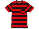 PRISONER BORDER POCKET T-shirt（プリズナーボーダーポケットTシャツ）BLACK × RED ブラック黒色レッド赤半袖古着アメカジ縞しましまボールド太プリズン囚人服カートコバーンニルバーナニルヴァーナパンクロックグランジ派手オートバイ