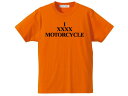 I XXXX MOTORCYCLE T-shirt（I XXXXモーターサイクルTシャツ）ORANGE オレンジバイカーファッションバイクウェアカフェレーサーmodsモッズvespaヴェスパtriumphトライアンフnortonノートン英車英国車国産車アメカジ