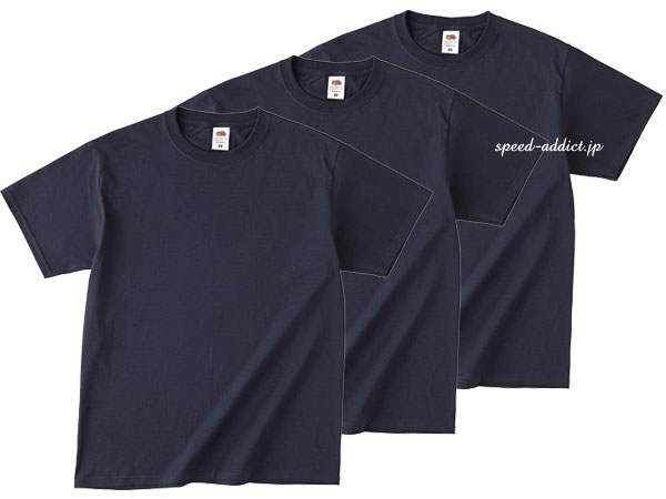 楽天SPEED ADDICT 楽天市場店FRUIT OF THE LOOM 日本人向け仕様 T-shirt 3pc SET（フルーツオブザルームTシャツ3枚組）BLACK 黒ブラックパックtpacktee無地tアメリカ綿usacottonクルーネックcrewneckアメカジラギット定番半袖shortsleeves/s