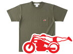 スピードアディクト POCKET T-shirt（SPEED ADDICTポケットTシャツ）ARMY GREEN 緑アーミーグリーンカーキオリーブグリーンポケtee刺繍ワッペンワンポイントvincentblack shadowアメカジ古着usaアメリカ50s60s70s80sエースカフェレーサー