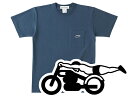 スピードアディクト POCKET T-shirt（SPEED ADDICTポケットTシャツ）DENIM 青デニムインディゴポケteeハーレーサイドバルブフラットヘッドナックルヘッドパンヘッドショベルヘッドエボスポーツスター883ビッグツインカムダイナソフテイル