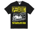 【スピードアディクト T-shirt】（【SPEED ADDICT Tシャツ】）BLACK 黒アメコミデザインhot rodホットロッドラッグレースレーシングアメカジ古着インディアンモーターサイクルスティーブマックイーンロイヤルエンフィールドpiaggioベスパ 1