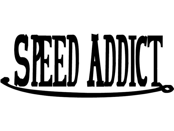 SPEED ADDICT KUSTOM LOGO フロッキープリント T-shirt（スピードアディクトカスタムロゴTシャツ）WHITE 白hot rodホットロッドvon dut..