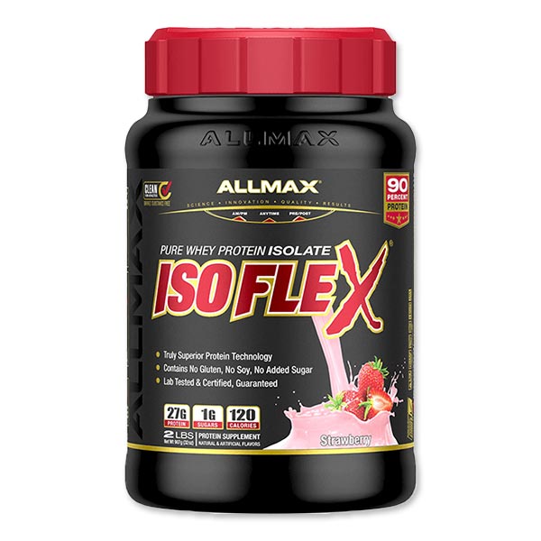 オールマックス アイソフレックス アイソレートプロテイン ストロベリー 75回分 2.27kg (5lb) ALLMAX ISOFLEX ISOLATE Strawberry 